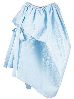 Cecilie Bahnsen bow-embellished asymmetric skirt - Blue