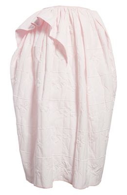 Cecilie Bahnsen Dalita Floral Matelassé Midi Skirt in Light Pink