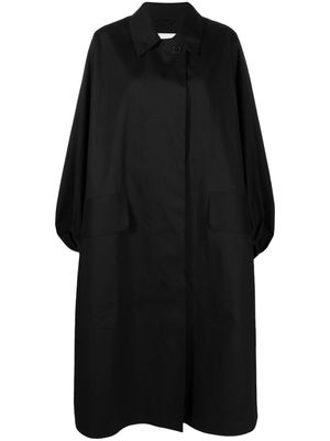 Cecilie Bahnsen draped silk coat - Black