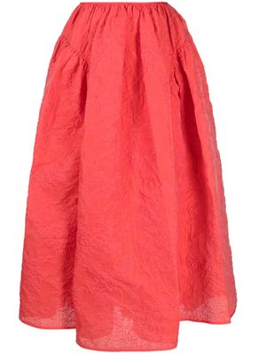 Cecilie Bahnsen Fatou midi skirt - Red