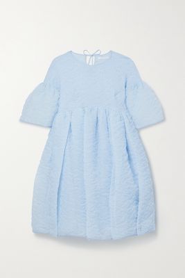 Cecilie Bahnsen - Gathered Cloqué Midi Dress - Blue