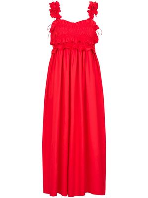 Cecilie Bahnsen Giovanna ruched maxi dress - Red