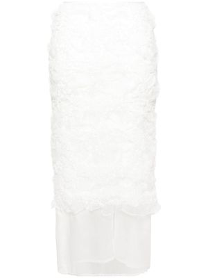 Cecilie Bahnsen Glenda organza midi skirt - White