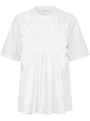 Cecilie Bahnsen Goldie ruffled cotton T-shirt - White