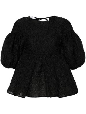 Cecilie Bahnsen Jerry matelassé puff top - Black