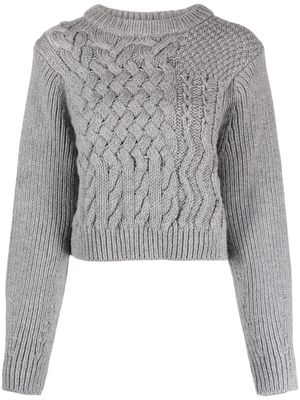 Cecilie Bahnsen Jolene fisherman-knit wool jumper - Grey