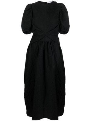 Cecilie Bahnsen Juniper matelassé long dress - Black