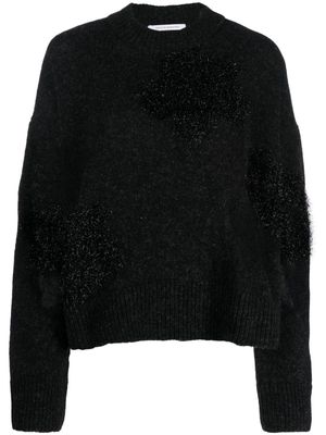 Cecilie Bahnsen metallic brushed jumper - Black