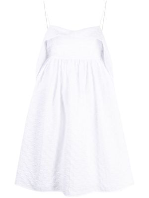 Cecilie Bahnsen ruffle-detail spaghetti-strap dress - White
