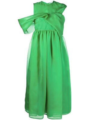 Cecilie Bahnsen Sidney asymmetric midi dress - Green