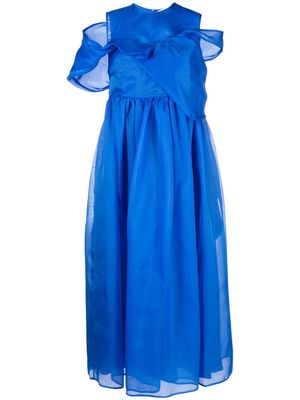 Cecilie Bahnsen Sidney silk midi dress - Blue