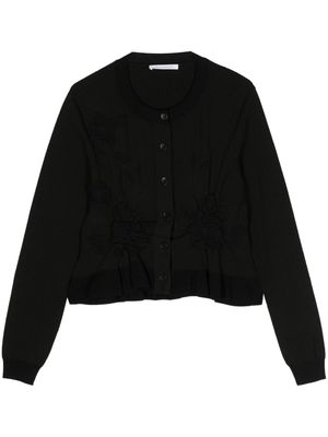 Cecilie Bahnsen smocked button-up cardigan - Black