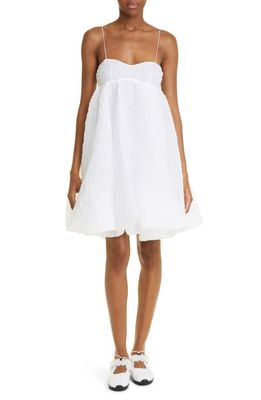 Cecilie Bahnsen Sunni Nimbus Matelassé Dress in White