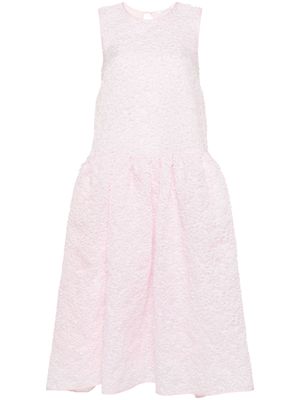 Cecilie Bahnsen textured sleeveless midi dress - Pink