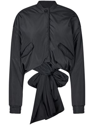 Cecilie Bahnsen Ubon bow-detail bomber jacket - Black