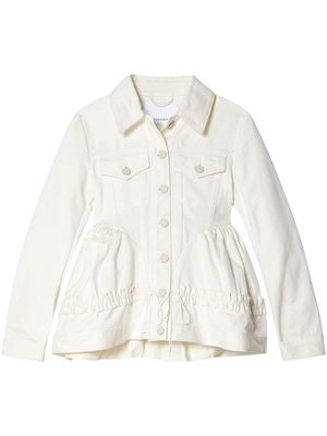 Cecilie Bahnsen Ulanda flared cotton jacket - White