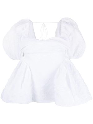 Cecilie Bahnsen Umber matelassé cotton-blend blouse - White