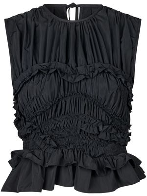 Cecilie Bahnsen Uphi ruffle-detail sleeveless top - Black