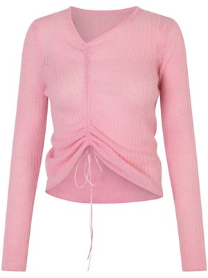 Cecilie Bahnsen Ussi ruched-detailing cardigan - Pink