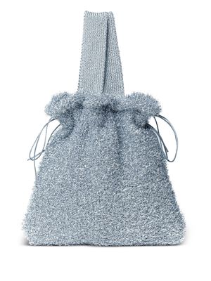 Cecilie Bahnsen Ute metallic-threading tote bag - Silver