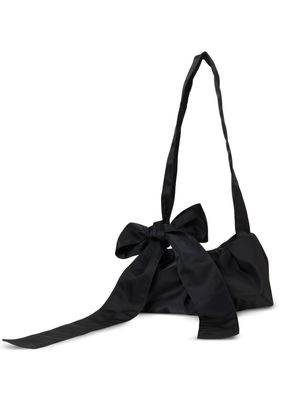 Cecilie Bahnsen Vesna bow satin shoulder bag - Black
