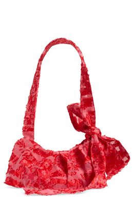 Cecilie Bahnsen Vesna Fil Coupé Shoulder Bag in Magenta /Red