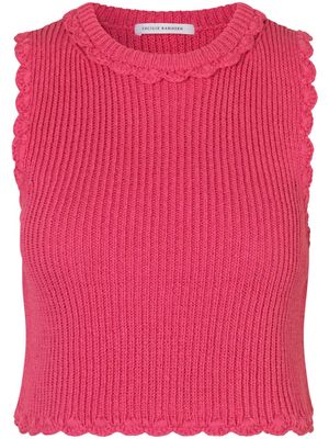 Cecilie Bahnsen Vimona ribbed-knit top - Pink