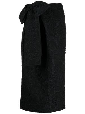 Cecilie Bahnsen Vivian floral-cloqué midi skirt - Black