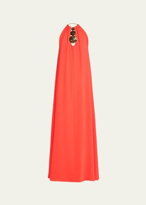 Celestino Hardware Embellished Sleeveless Maxi Dress