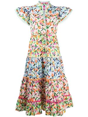 Celia B Atlantic floral-print midi dress - Multicolour