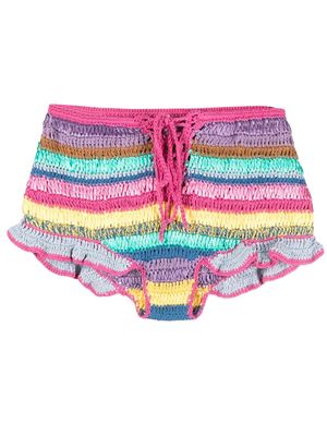 Celia B Corallo knitted mini shorts - Pink