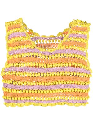 Celia B cropped knited tank top - Yellow