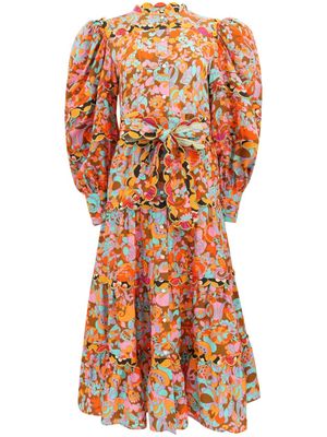 Celia B Gualda floral-print minidress - Orange