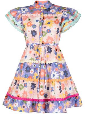 Celia B Kauai mix-print flared dress - Multicolour