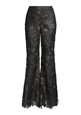 Celia Floral Lace Flared Pants