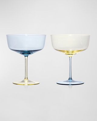 Celia Rose & Mocha Coupe Cocktail Glasses, Set of 2