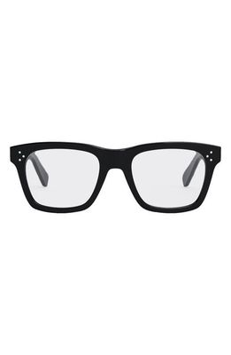 CELINE 51mm Rectangular Reading Glasses in Shiny Black