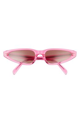 CELINE 56mm Cat Eye Sunglasses in Shiny Fuchsia /Brown