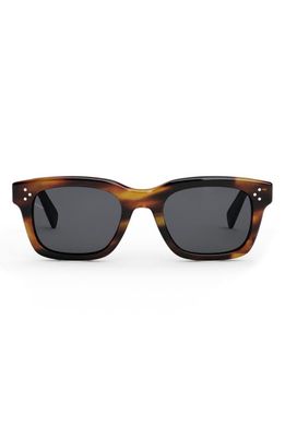 CELINE Bold 3 Dots 50mm Square Sunglasses in Havana/Other /Smoke