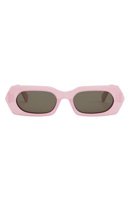 CELINE Bold 3 Dots 51mm Rectangular Sunglasses in Shiny Pink /Roviex
