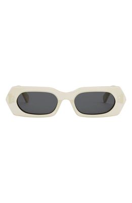 CELINE Bold 3 Dots 51mm Rectangular Sunglasses in Shiny Yellow /Smoke