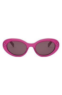 CELINE Bold 3 Dots 53mm Cat Eye Sunglasses in Shiny Pink