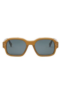 CELINE Bold 3 Dots 53mm Geometric Sunglasses in Light Brown/Other /Blue