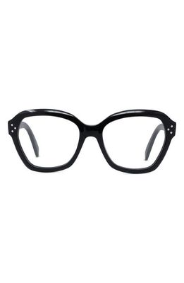 CELINE Bold 3 Dots 54mm Butterfly Optical Glasses in Shiny Black