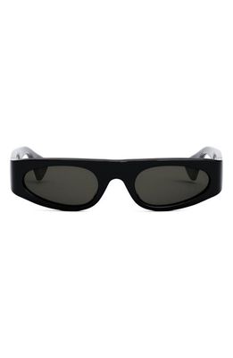 CELINE Bold 3 Dots Rectangular Sunglasses in Shiny Black /Smoke