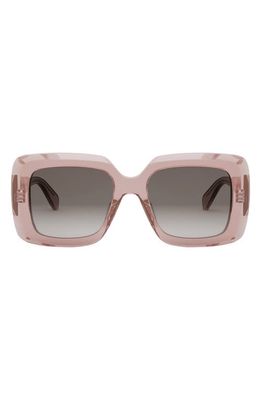 CELINE Bold 3 Dots Square Sunglasses in Pink /Gradient Brown