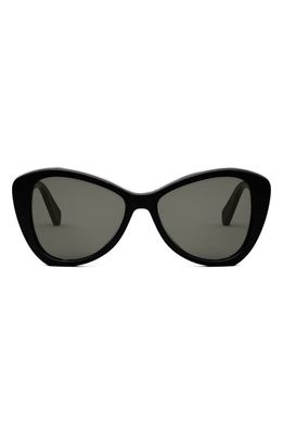 CELINE Butterfly Sunglasses in Shiny Black /Smoke