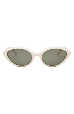 CELINE Cat Eye Sunglasses in Ivory /Green