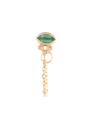 Celine Daoust 14kt yellow gold diamond and emerald earring