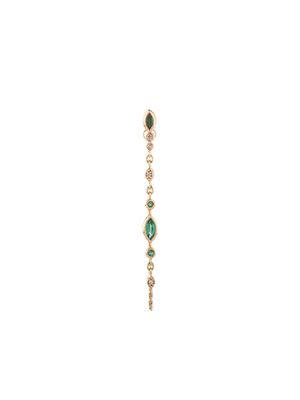 Celine Daoust 14kt yellow gold emerald and diamond drop earring